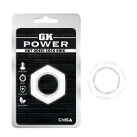 Кольцо эрекционное Chisa GK Power Nust Bolts Cock Ring, прозрачное