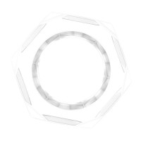 Кольцо эрекционное Chisa GK Power Nust Bolts Cock Ring, прозрачное