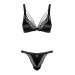 Комплект бюстгальтер и трусики Obsessive Eloissa set Black S/M