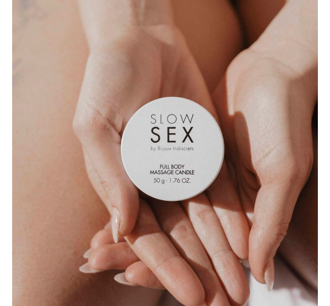 Массажная свеча с маслами, ароматная, Bijoux Indiscrets Massage Candle Slow Sex, 50 мл