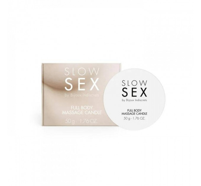 Массажная свеча с маслами, ароматная, Bijoux Indiscrets Massage Candle Slow Sex, 50 мл