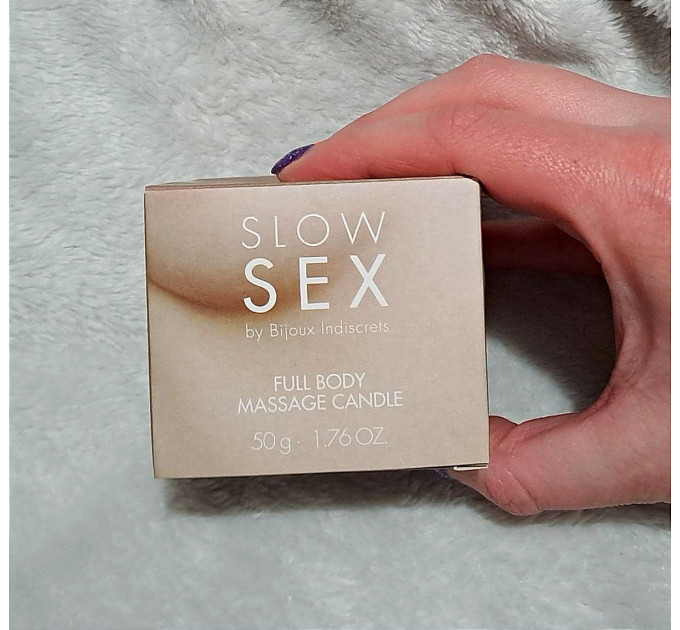 Массажная свеча с маслами, ароматная, Bijoux Indiscrets Massage Candle Slow Sex, 50 мл