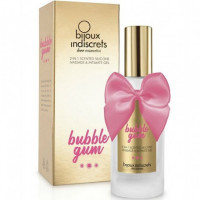 Масажний гель-лубрикант 2 в 1 на силіконовій основі Bijoux Bubblegum з ароматом жуйки, 100 мл