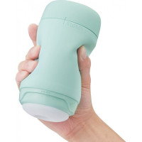 Мастурбатор нереалистичный Tenga Puffy Mint Green, рельефный, мятный, 15 х 4.5 см