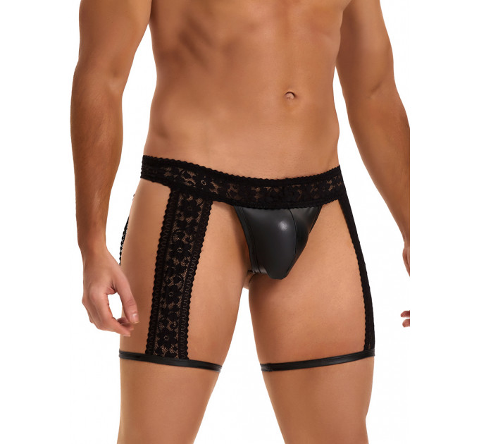 Чоловічі труси відкриті Star Night з мереживом, чорний, M