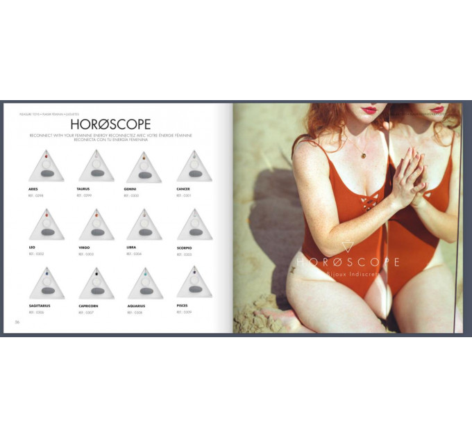 Набор Bijoux Indiscrets HOROSCOPE - Pisces (Рыбы) вибратор на палец, гель для клитора, подвеска