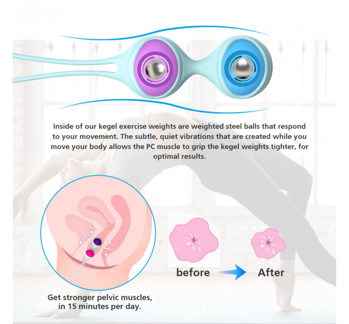 Набор разноцветных вагинальных виброшариков Every Night Toys с вибрацией и дистанционным пультом