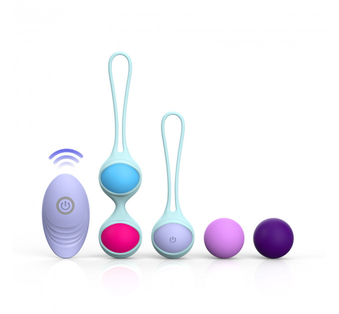 Набор разноцветных вагинальных виброшариков Every Night Toys с вибрацией и дистанционным пультом