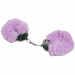 Наручники металл с мехом Plush handcuffs, фиолетовые