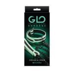 Ошейник с поводком NS Novelties GLO Bondage Collar And Leash Green светящиеся в темноте
