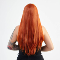 Парик с челкой длинный прямой Fetish Hair рыжий, 60 см
