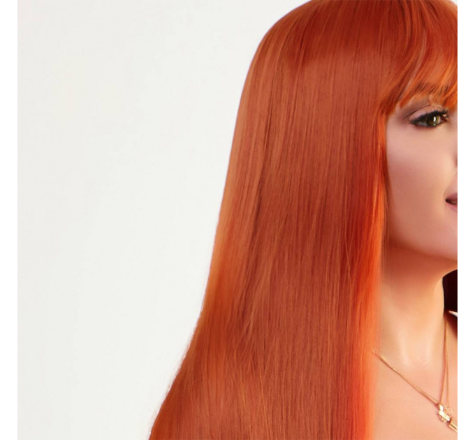 Перука з чубчиком довгий прямий Fetish Hair рудий, 60 см