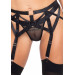 Пояс для панчох Kinky Diva Criss Cross Suspenderbelt чорний, One Size