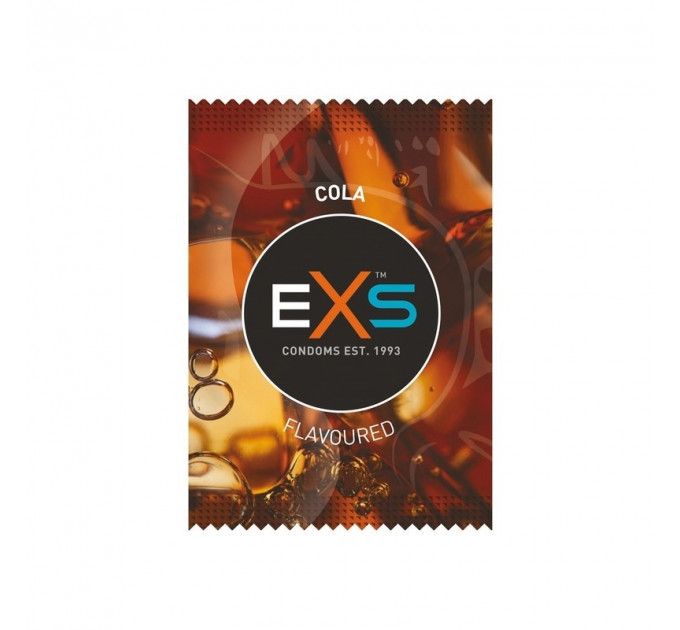 Презервативы со вкусом Колы анатомические EXS Flavoured Cola веганские (цена за 5 шт.)