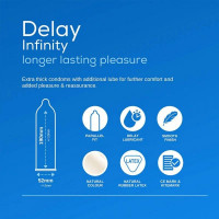 Презервативы с пролонгацией Pasante Delay Infinity латексные (цена за 12 шт)