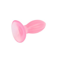 Пробка анальна на присосці Chisa Hi-Rubber Butt Plug. рожевий