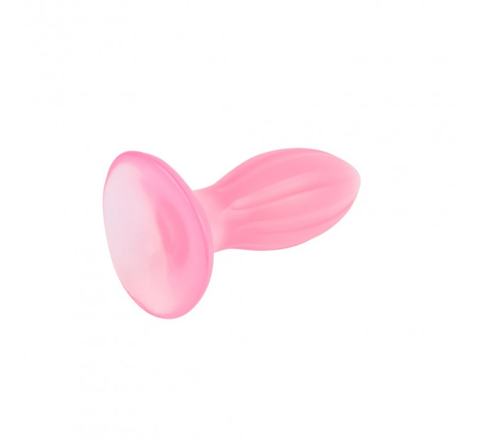 Пробка анальная на присоске Chisa Hi-Rubber Butt Plug. розовый