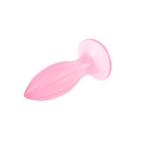 Пробка анальна на присосці Chisa Hi-Rubber Butt Plug. рожевий