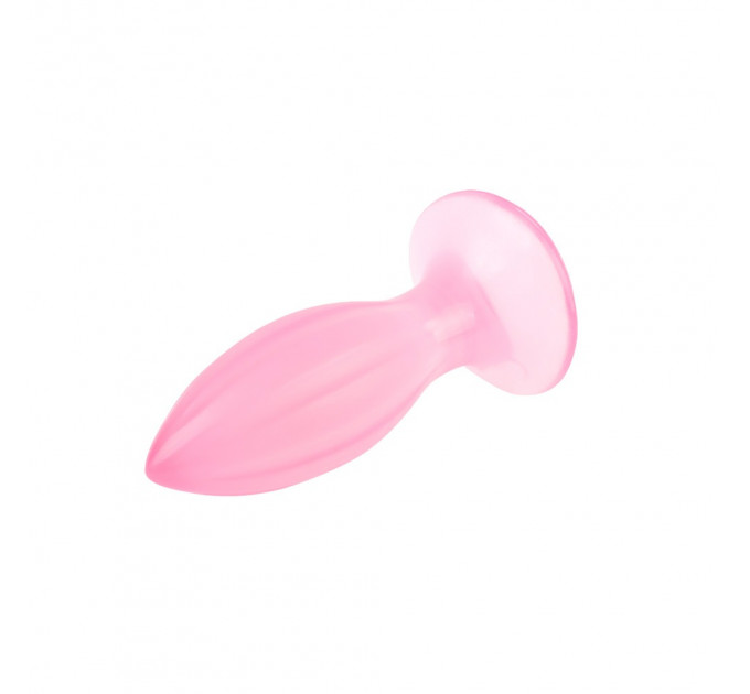 Пробка анальная на присоске Chisa Hi-Rubber Butt Plug. розовый