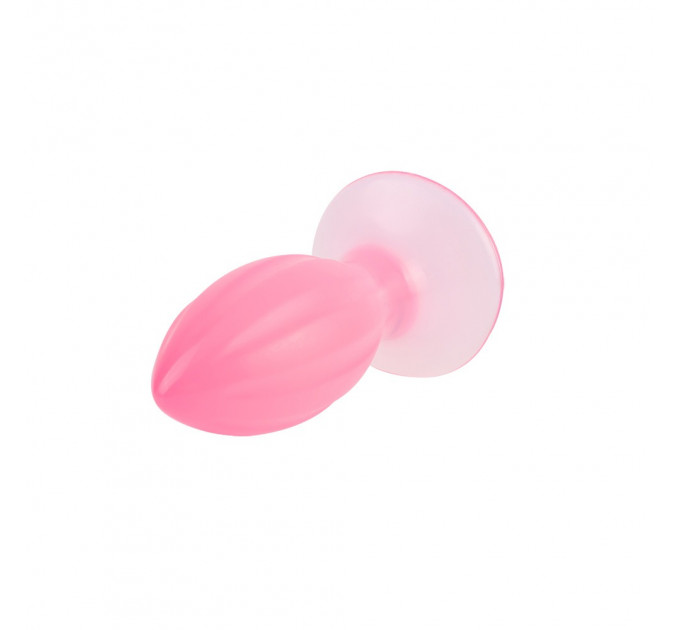 Пробка анальная на присоске Chisa Hi-Rubber Butt Plug. розовый
