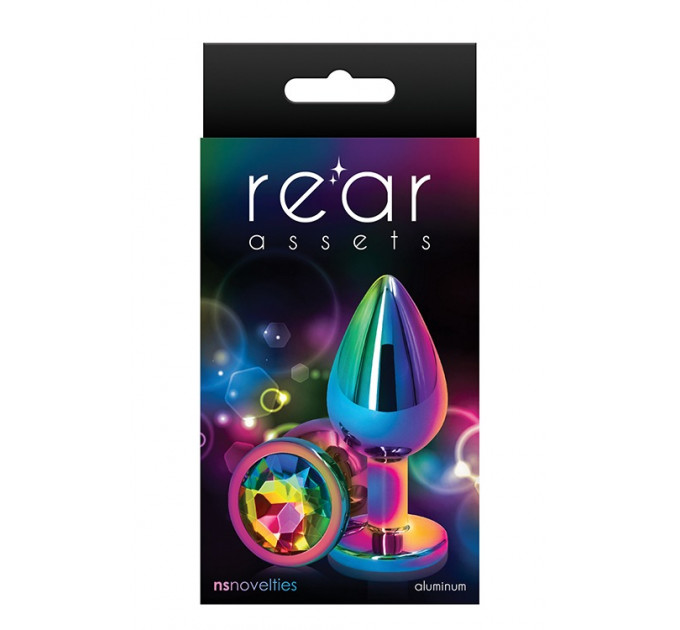Райдужна анальна пробка REAR ASSETS RAINBOW, m