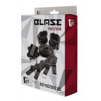 Ременная система для фиксации к кровати Dream Тoys Blaze Luxury Fetish черная