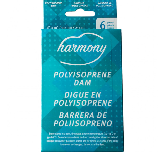 Серветка для орального сексу Harmony з поліізопрену, 6 шт.