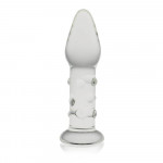 Скляний Анальний затор 5,5" Glass Romance Clear