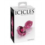 Скляна анальна пробка Роза Icicles No 79 Butt Plug