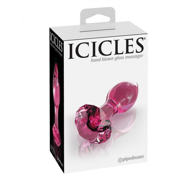 Скляна анальна пробка Роза Icicles No 79 Butt Plug