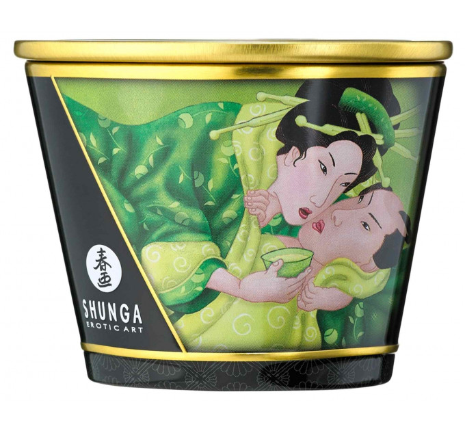 Свічка для масажу Shunga Massage Candle Exotic Green Tea із ароматом зеленого чаю, 170 мл
