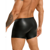 Труси на блискавці, чоловічі Star Night з імітацією шкіри, чорні, L