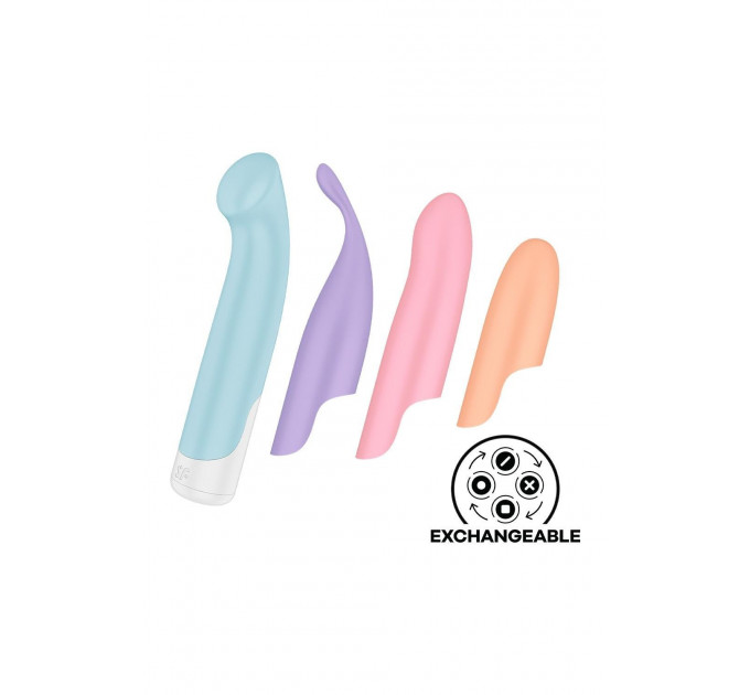 Универсальный набор для интимной стимуляции Satisfyer Playful Four с 4 разноцветными насадками