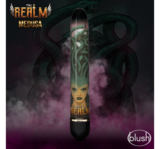 Вибратор Дамский пальчик Blush The Realm Medusa черно-зеленый