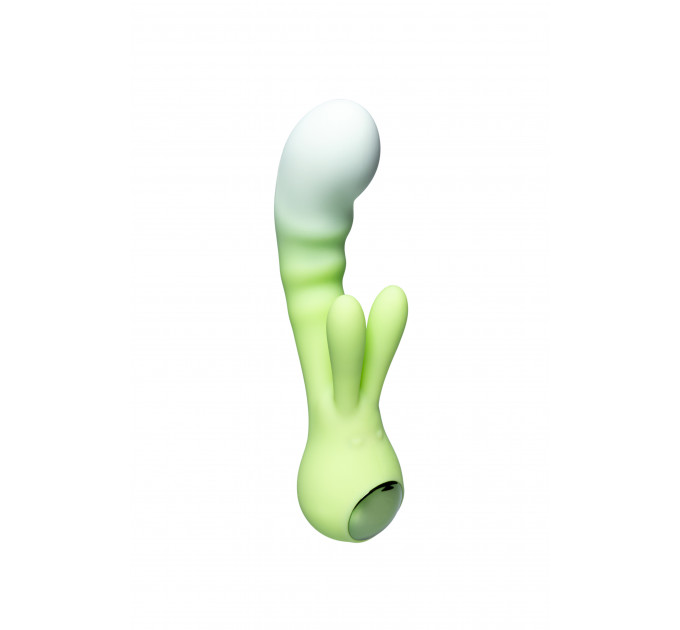 Вибратор-кролик со светодиодом Every Night Toys для точки G, зеленый градиент