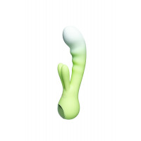 Вибратор-кролик со светодиодом Every Night Toys для точки G, зеленый градиент