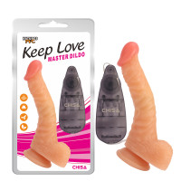 Вибратор классический на присоске Сhisa Keep Love Master Dildo, бежевый