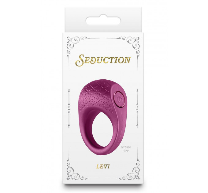 Вібро кільце для пеніса NS Novelties Seduction Levi бордовий металік