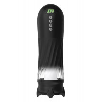 Вибромастурбатор в колбе автоматический Blush M for Men с подогревом, черный, 33 см