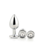 Набір анальних пробок Dream Toys GLEAMING LOVE SILVER PLUG SET