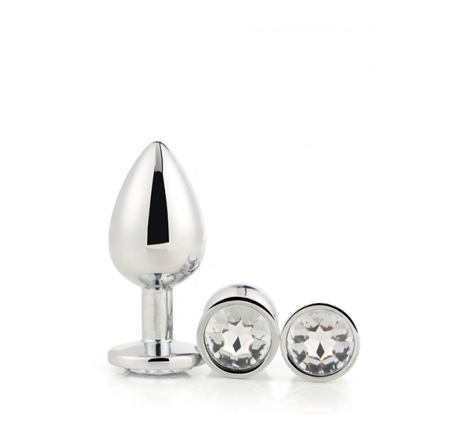 Набір анальних пробок Dream Toys GLEAMING LOVE SILVER PLUG SET