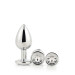 Набір анальних пробок Dream Toys GLEAMING LOVE SILVER PLUG SET