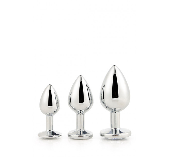 Набір анальних пробок Dream Toys GLEAMING LOVE SILVER PLUG SET