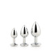 Набір анальних пробок Dream Toys GLEAMING LOVE SILVER PLUG SET