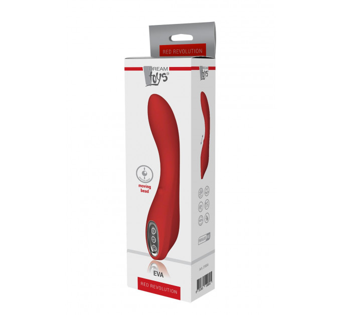 Вибратор с движущимся шариком Dream Toys RED REVOLUTION EVA