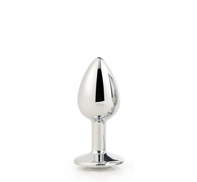Dt21785 анальна пробка з каменем GLEAMING LOVE SILVER PLUG SMALL