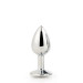 Dt21785 анальна пробка з каменем GLEAMING LOVE SILVER PLUG SMALL