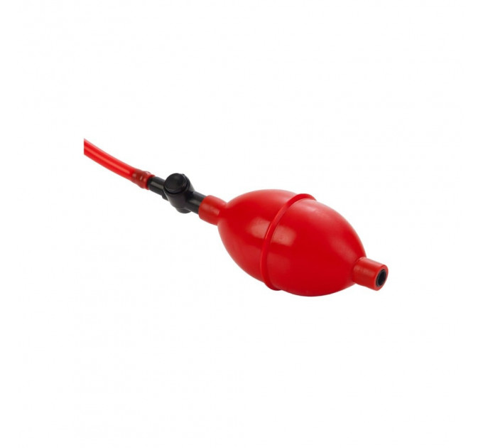 Анальная пробка с насосом-грушей Expandable Butt Plug, черно-красная California Exotic