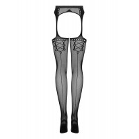 Чулки с поясом Garter stockings S314 czarny S/M/L Obsessive