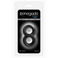 Ерекційне кільце подвійне NS Novelties Renegade Infinity Ring чорне